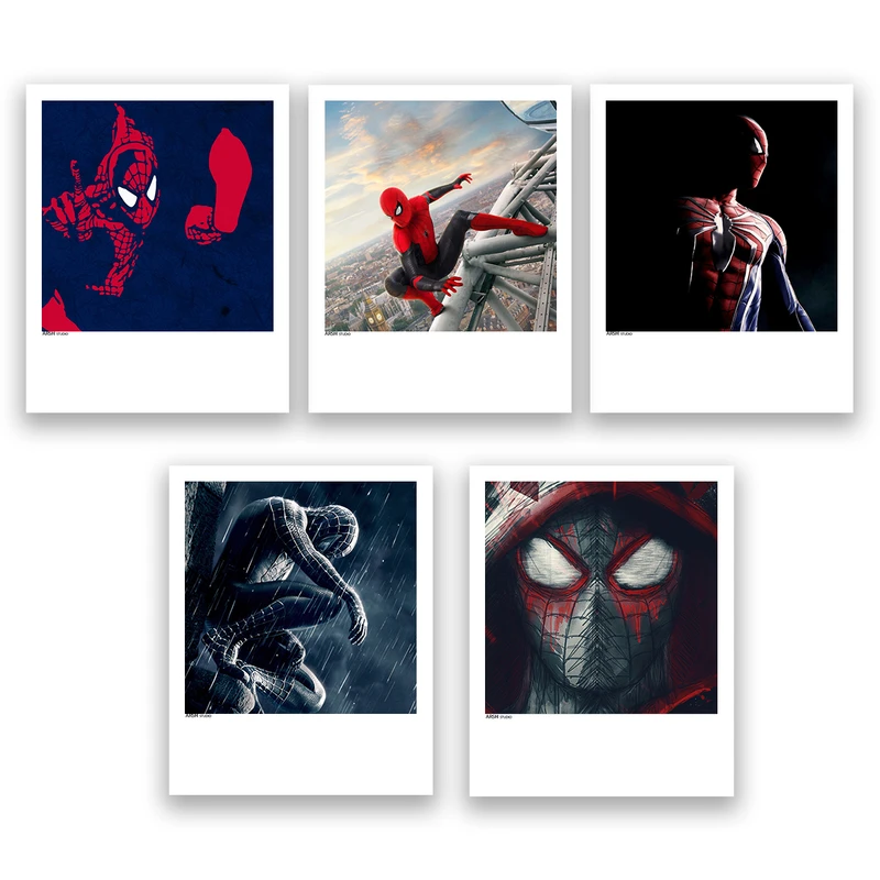 آویز تزیینی عرش مدل مرد عنکبوتی Spiderman کد Asa097 مجموعه پنج عددی