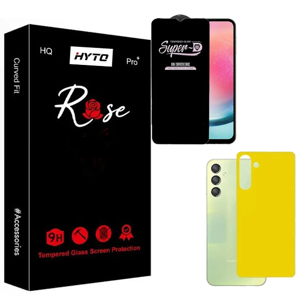 محافظ صفحه نمایش هیتو مدل Rose SuperD Touch مناسب برای گوشی موبایل سامسونگ Galaxy a24 به همراه محافظ پشت گوشی