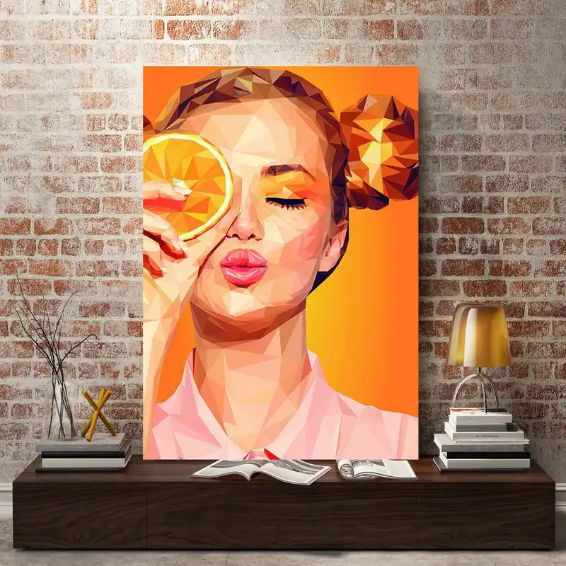 تابلو بوم مدل دختر نارنجی کد VND-23