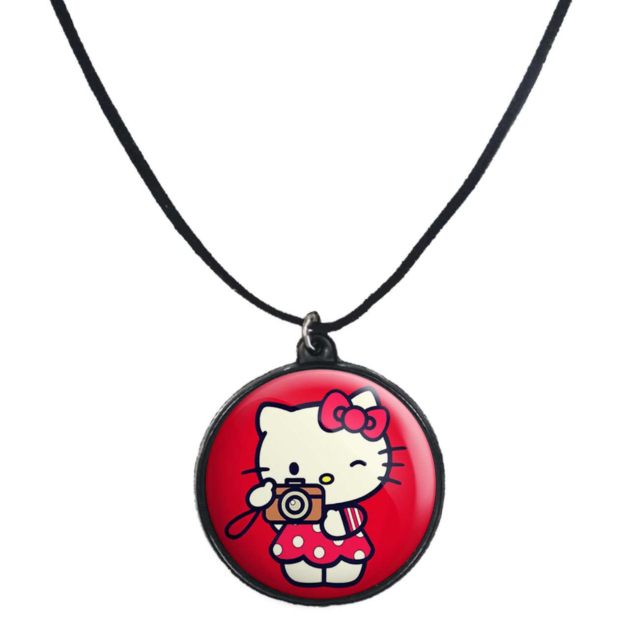 گردنبند پرمانه طرح کیتی کد pmb.22483 مدل دو طرفه