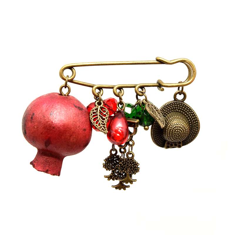 سنجاق سینه زنانه مدل انار یلدا کد R2