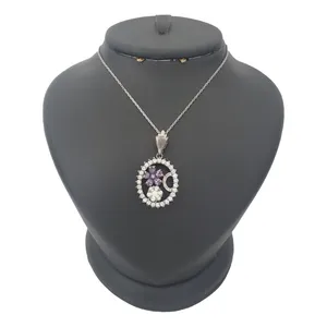 گردنبند نقره زنانه ترمه ۱ مدل گل کد smed 1169