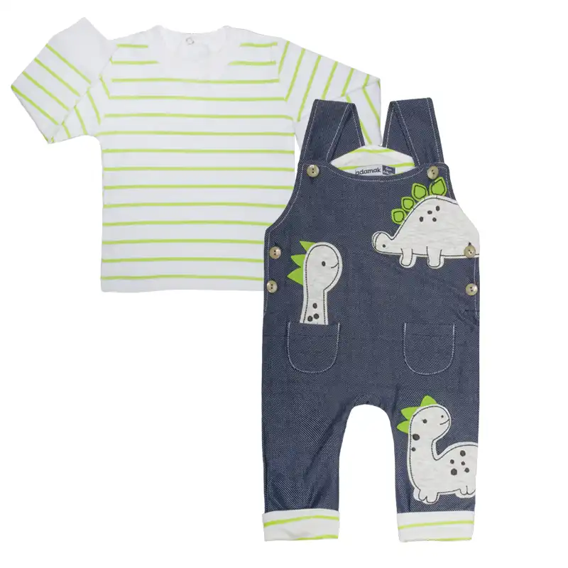 ست تیشرت و سرهمی نوزادی آدمک مدل سرندی پیتی کد 310001