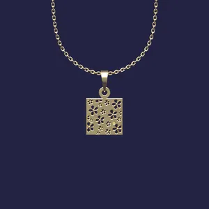 گردنبند طلا 18 عیار زنانه مدوپد مدل هندسی کد Z2-1-1195