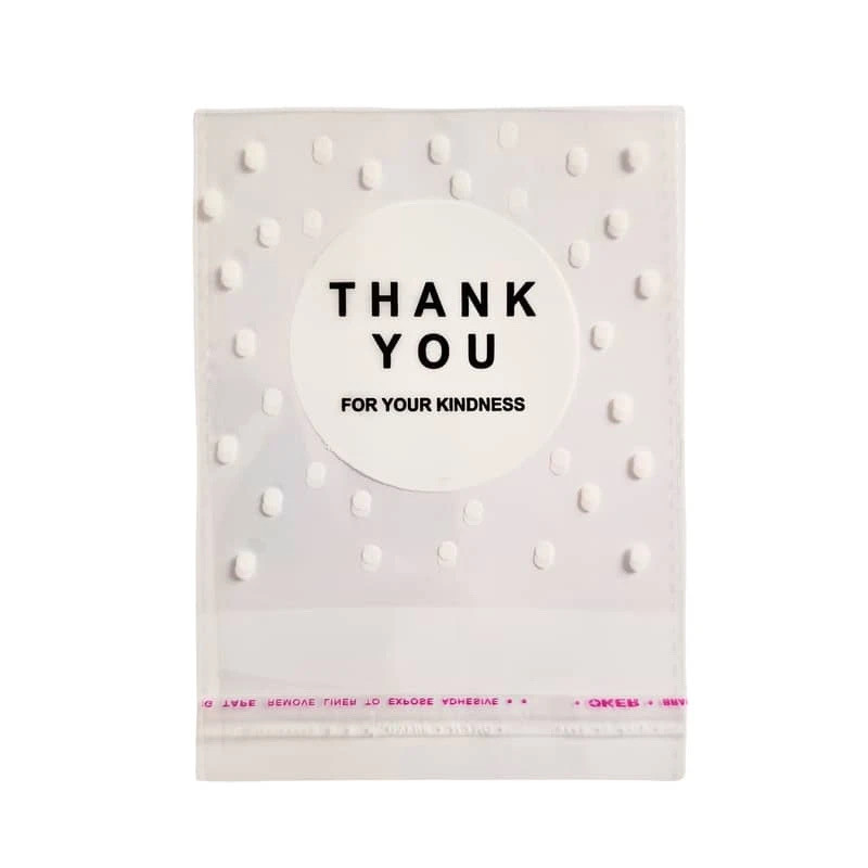 سلفون بسته بندی لب چسب ۵۰ عددی مدل thank you