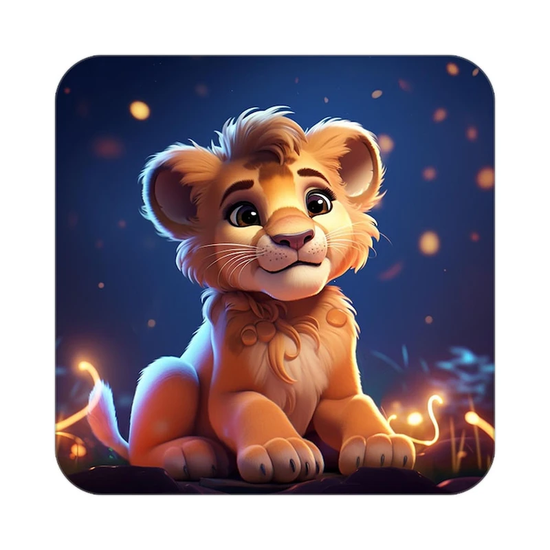 زیر لیوانی کاکتی طرح حیوانات کارتونی مدل mp28047