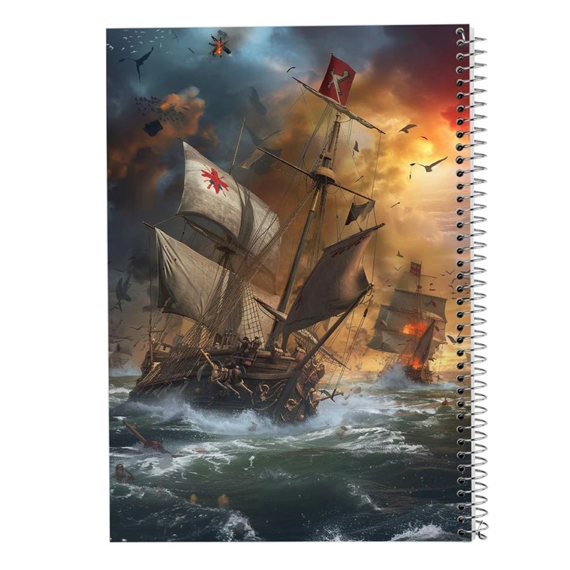 دفتر ژورنال نویسی 50 برگ مدوپد مدل نقطه ای طرح کشتی کد DF15129