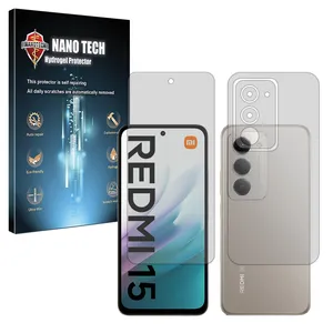 Nano tech Tough model matte screen protector suitable for Xiaomi Redmi 15 4G mobile phone Along with the phone back protector