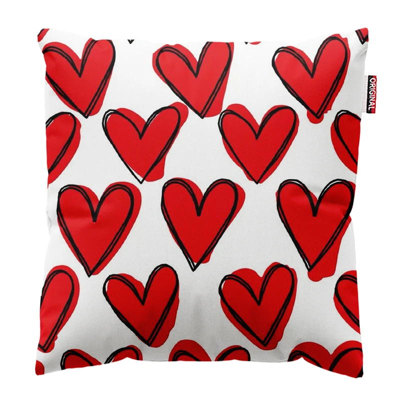 کوسن پاد آفرین مدل مینیمال طرح قلب کد PK403559 سایز 40*40 سانتی متر