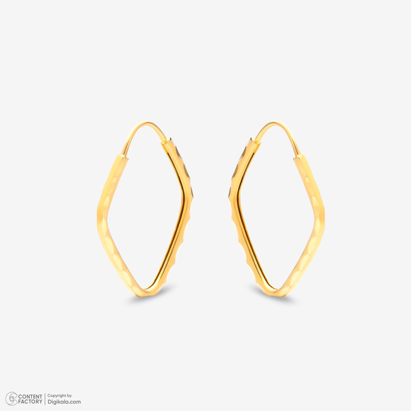 گوشواره حلقه‌ای طلا 18 عیار زنانه مایا ماهک مدل ME1248 - 6
