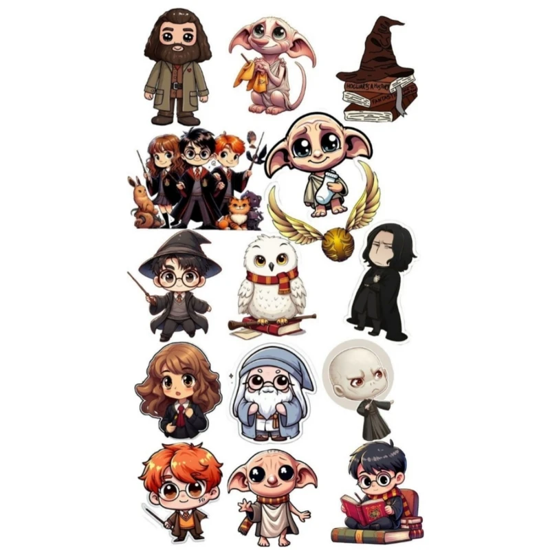 استیکر لپ تاپ طرح هری پاتر کد 50 مجموعه 15 عددی