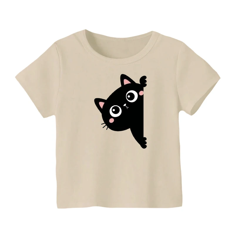 تی شرت آستین کوتاه بچگانه مدل گربه کد ۱۵
