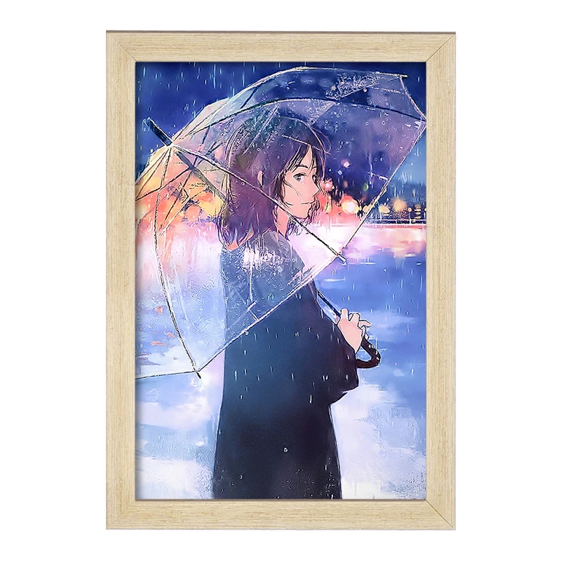 تابلو خندالو مدل میتسویا میامیزو انیمه یورنیم Your Name  کد 16268