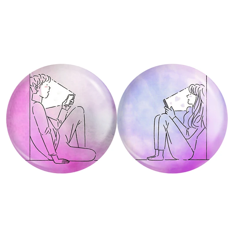 مگنت خندالو مدل عاشقانه Love کد A24 مجموعه 2 عددی