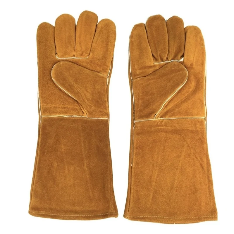 دستکش جوشکاری برادر مدل چرمی ساق بلند 