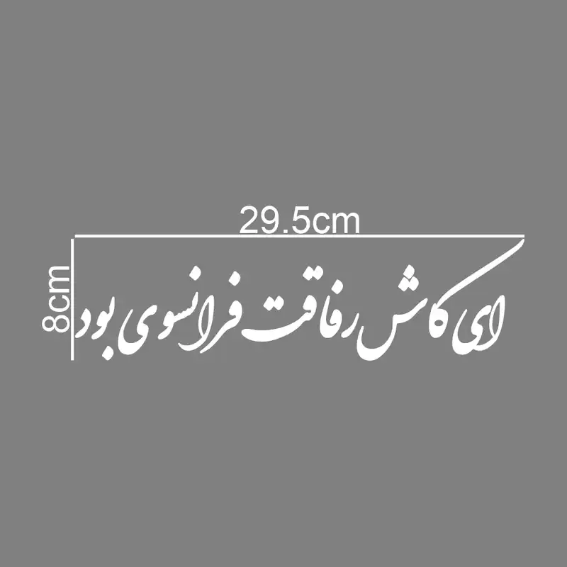 برچسب بدنه خودرو طرح ای کاش رفاقت فرانسوی بود کد MT-W418