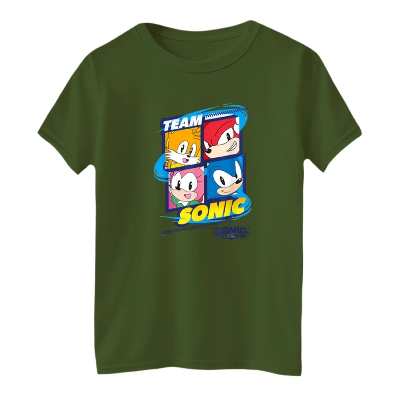 تی‌شرت آستین کوتاه لانگ بچگانه مدل سونیک