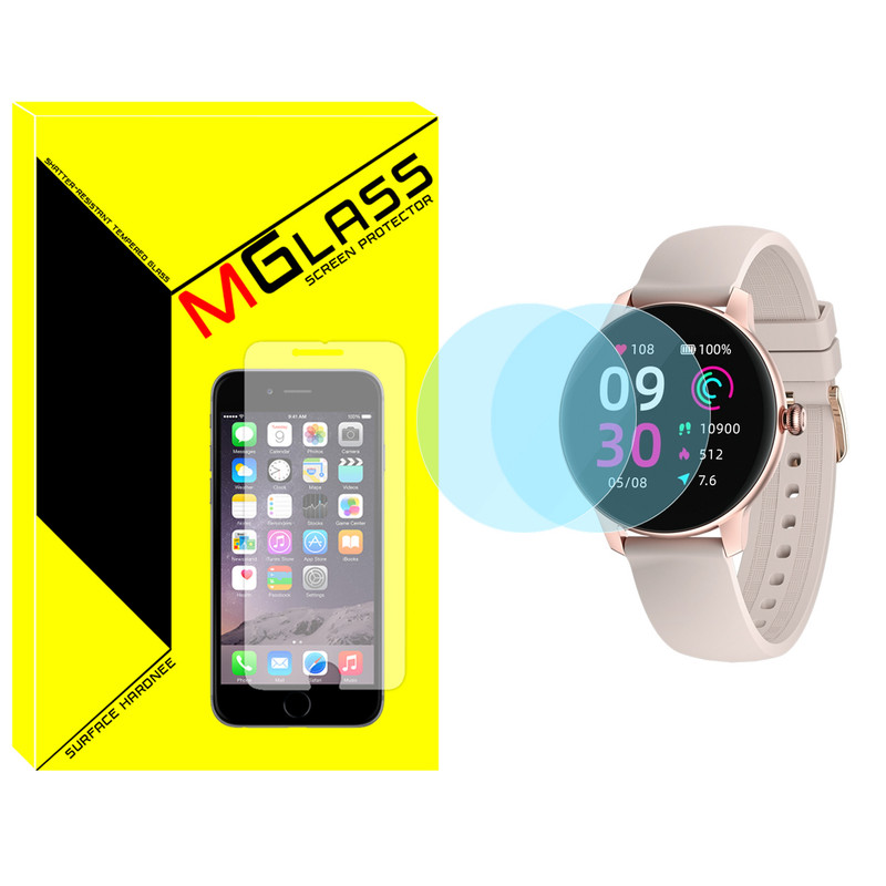 محافظ صفحه نمایش شیشهای ام گلس مدل SH-MG مناسب برای ساعت هوشمند کیسلکت L11 Pro بسته دو عددی
