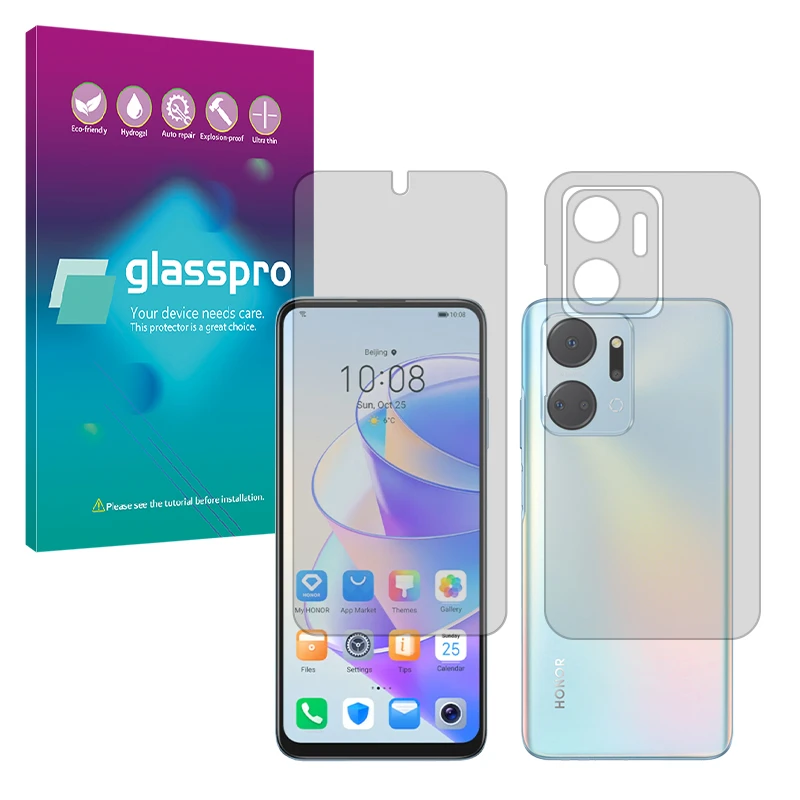 محافظ صفحه نمایش شفاف گس پرو مدل Resistant مناسب برای گوشی موبایل آنر X7a به همراه محافظ پشت گوشی