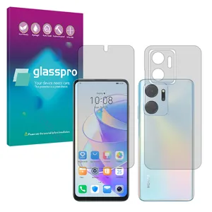 Glass Pro Resistant model transparent screen protector suitable for Honor X7a Mobile phone along with the back protector