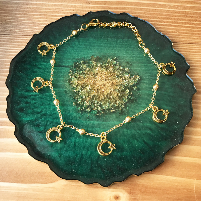 پابند زنانه مدل ماه و ستاره