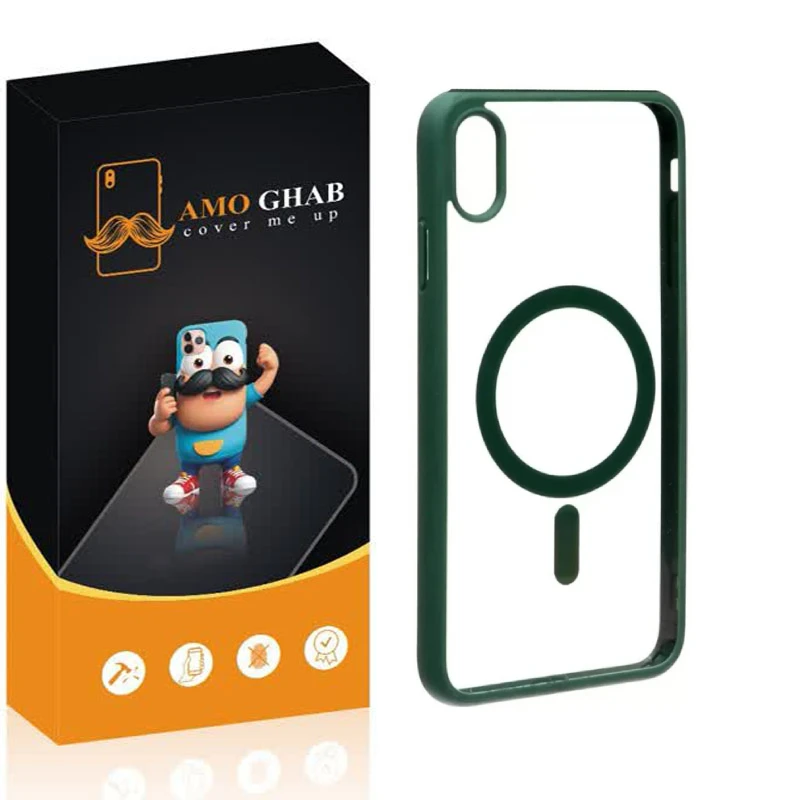 کاور عمو قاب مدل مگ سیف طرح کالرفول مناسب برای گوشی موبایل اپل iPhone XS Max