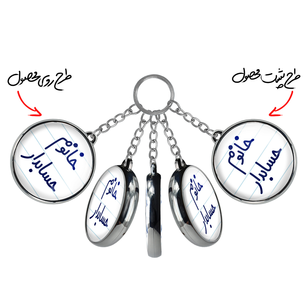 جاکلیدی خندالو طرح خانوم حسابدار مدل دوطرفه کد 65896589