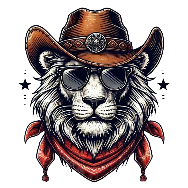 استیکر پارچه و لباس پاد آفرین طرح شیر کد 2249