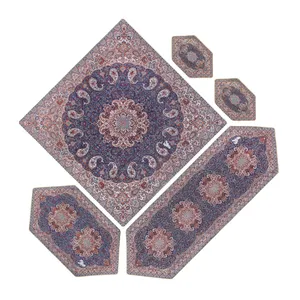 ست 5 تکه رومیزی ترمه مدل نسترن کد SA5-5