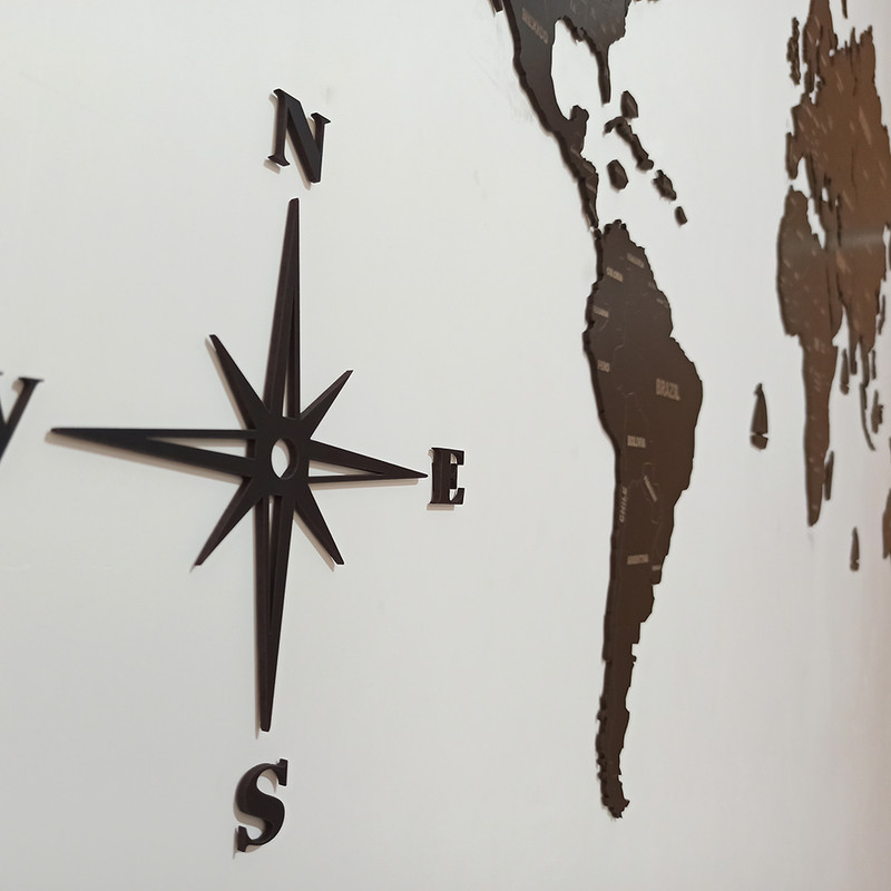 استیکر مدل نقشه چوبی جهان کد 2022