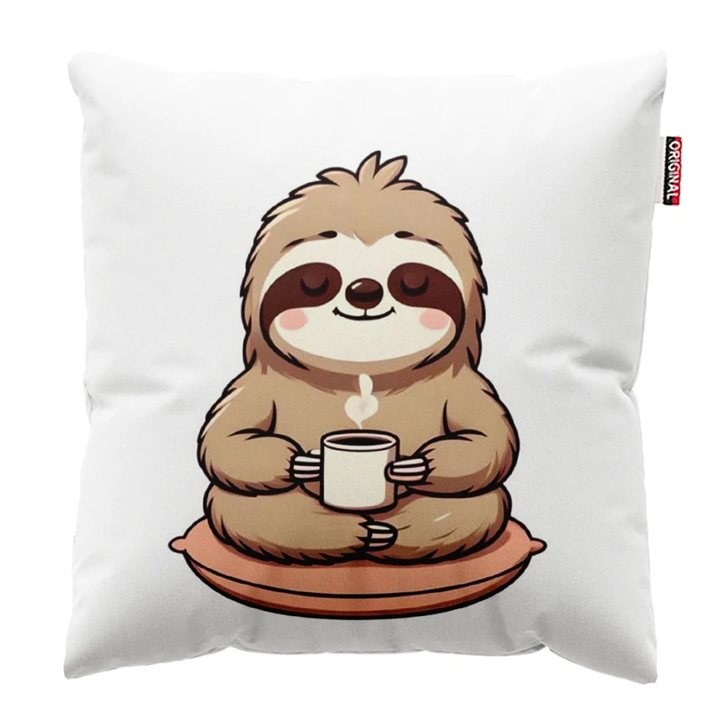 کوسن پاد آفرین مدل تنبل عاشق قهوه کد 445 سایز 30*30 سانتی متر