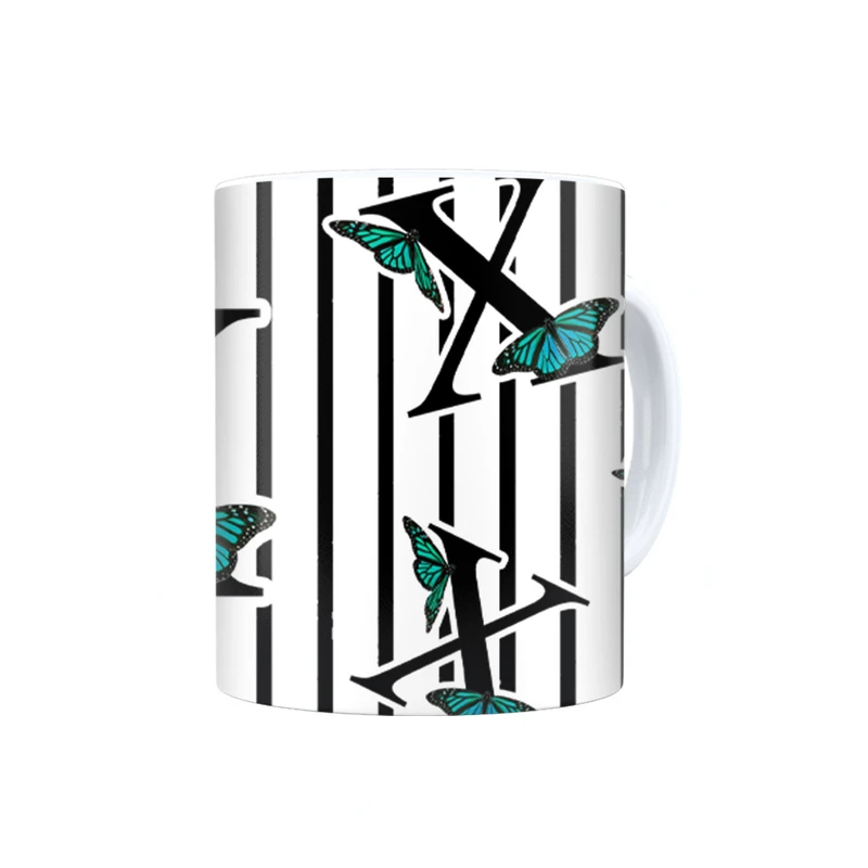 ماگ ترمه طراحان ایده مدل حرف X پروانه ای کد cfp3026