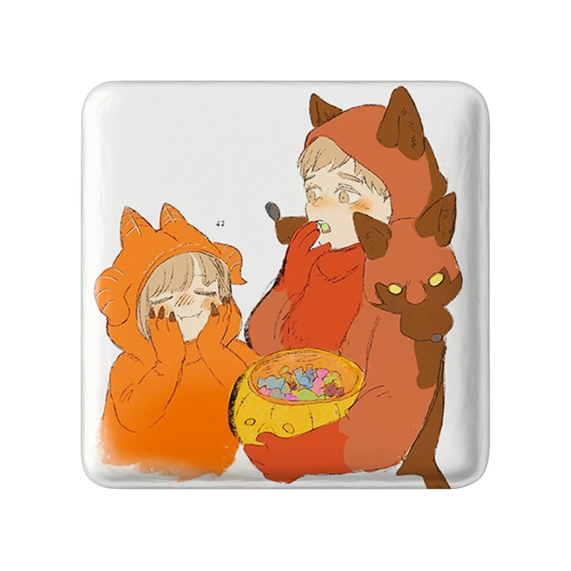 پیکسل خندالو طرح سربروش انیمه خوشمزه در سیاه چال مدل مربعی کد 35904