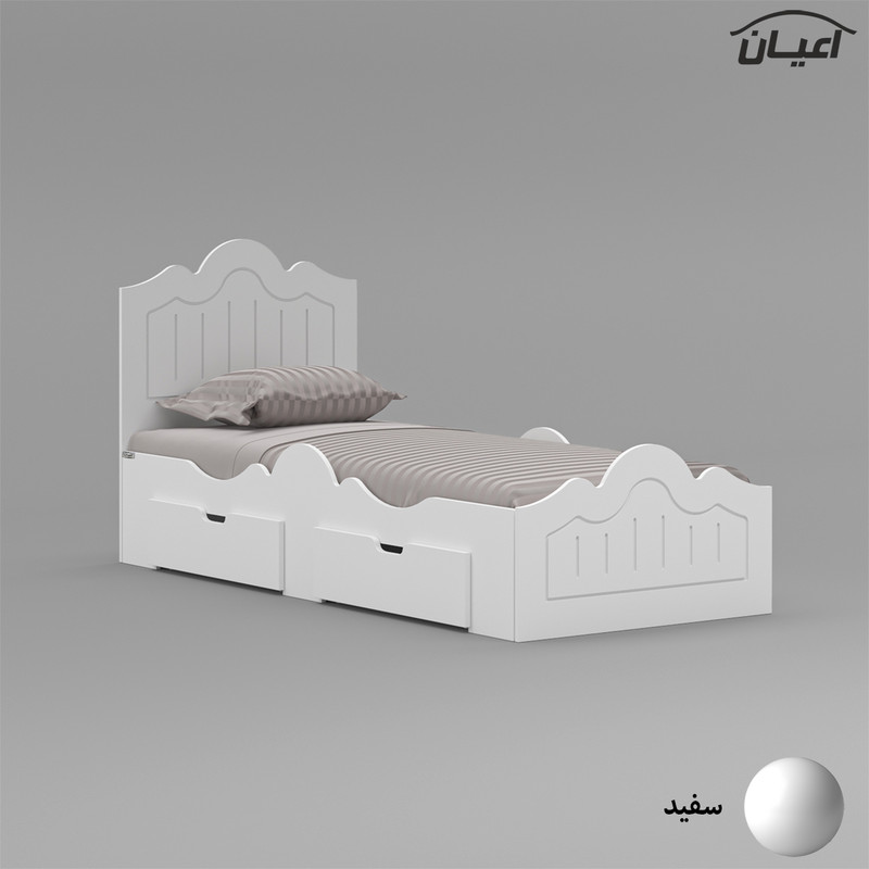 تخت خواب یک نفره اعیان مدل FH718 سایز 90x200 سانتی متر