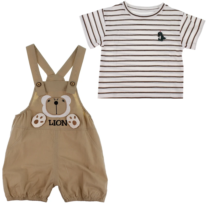 ست سرهمی و تی‌شرت پسرانه مدل B00451