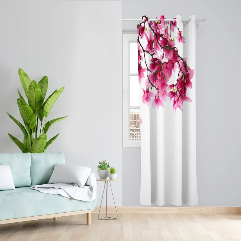 پرده طرح شکوفه مدل مخمل پانچی کد 4810 z سایز 140x200 سانتی متر