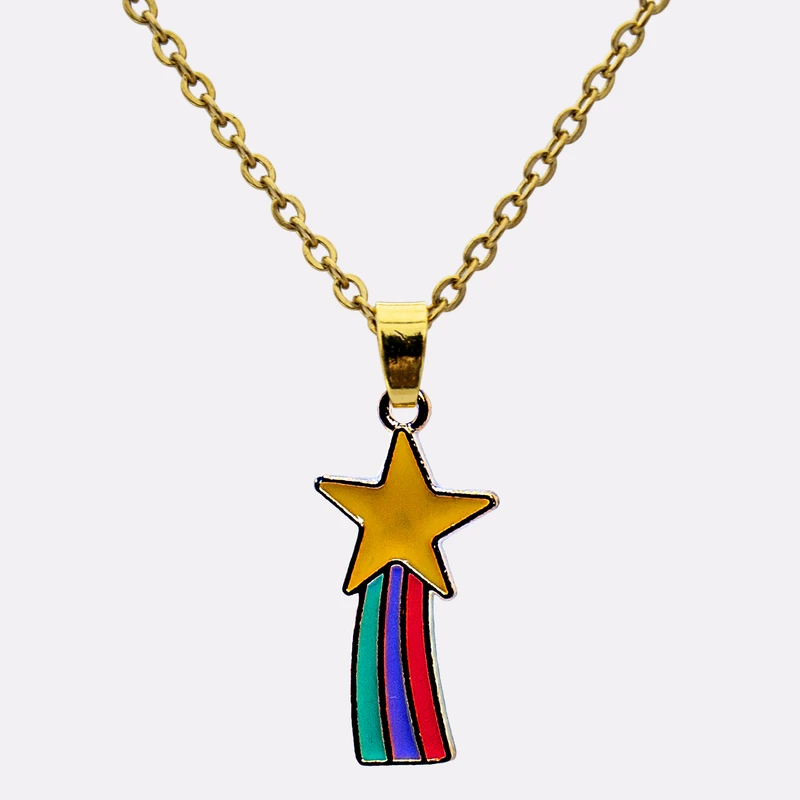 گردنبند دخترانه مدل ستاره دنباله دار کد 336