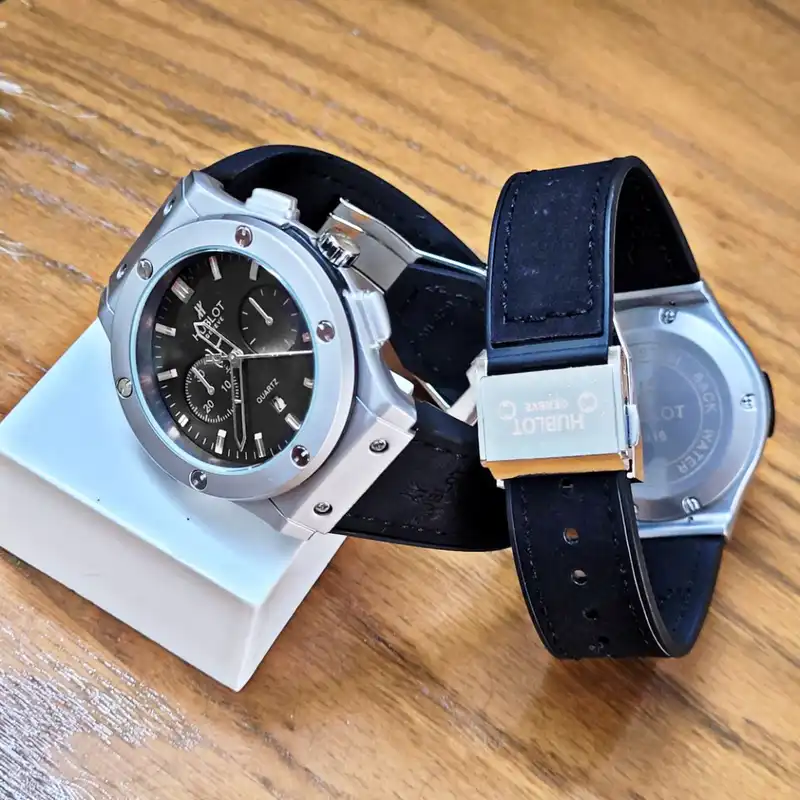 ست ساعت مچی عقربه ای زنانه و مردانه  مدل تک موتور ساده