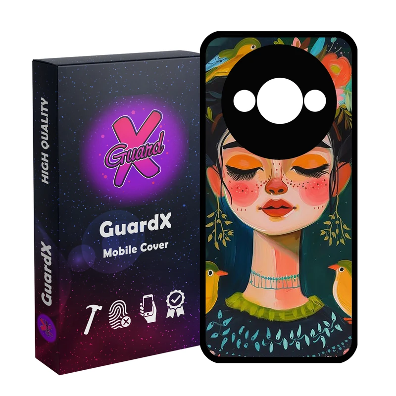 کاور گارد ایکس طرح دخترانه مدل Glass10785 مناسب برای گوشی موبایل شیائومی Redmi A3 4G/ A3X 4G/ Poco C61