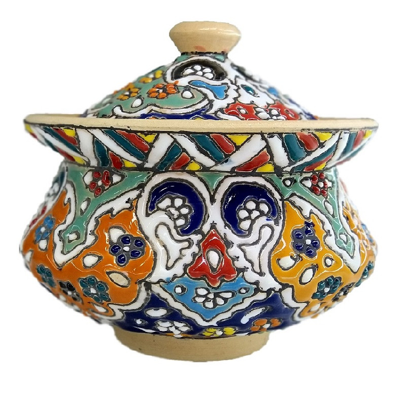قندان مینا کاری سفالی کد s14