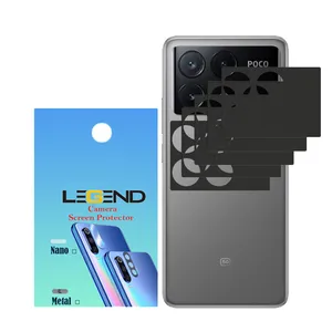 محافظ لنز دوربین لجند مدل قاب دار مناسب برای گوشی موبایل شیائومی Poco X6 Pro بسته 5 عددی