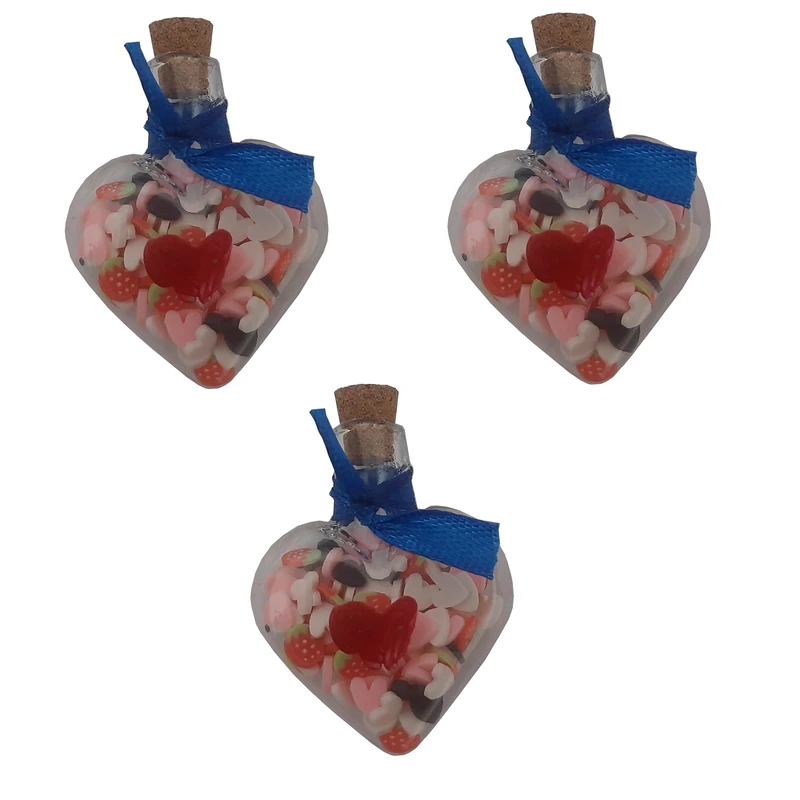 فیمو مدل قلب و توت فرنگی بسته ۳ عددی