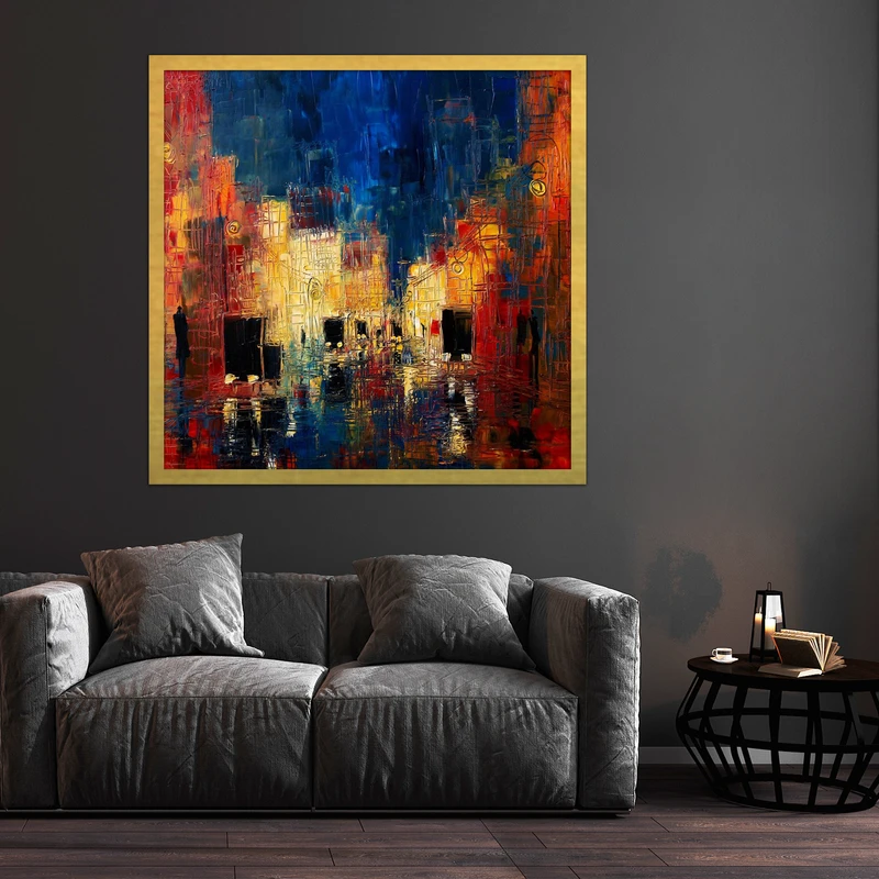 تابلو بکلیت طرح نقاشی مدل DY1025 فریم طلایی