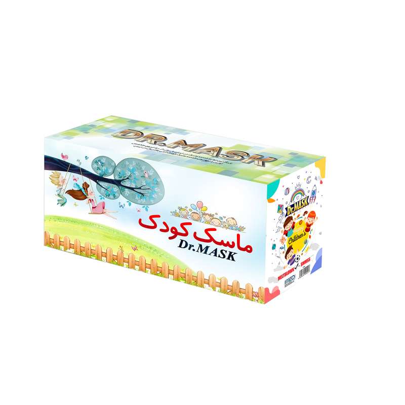 ماسک تنفسی کودک دکتر ماسک مدل کارتونی  بسته 50 عددی