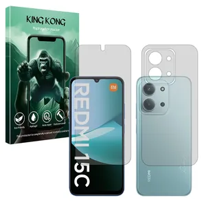 King Kong Tough model transparent screen protector suitable for Xiaomi Redmi 15C mobile phone along with the back protector