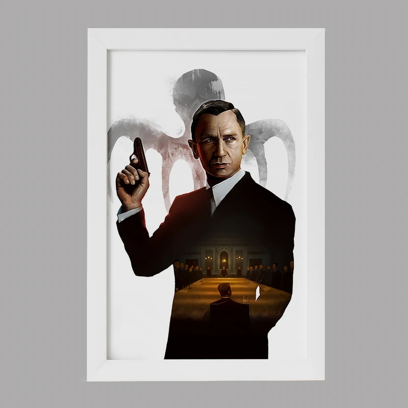 تابلو خندالو مدل جیمز باند (James Bond) کد F115