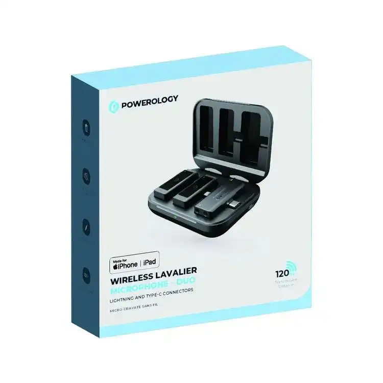 ست میکروفن بی سیم پاورولوجی مدل Lavalier -Duo -PWmic2
