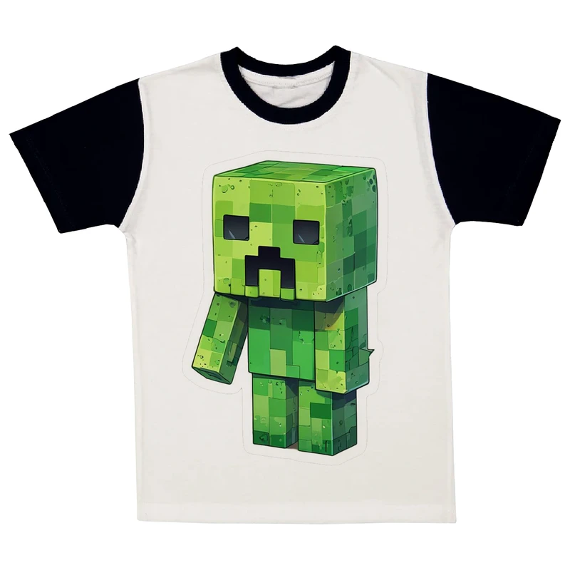 تی شرت آستین کوتاه پسرانه مدل ماینکرفت کد A242