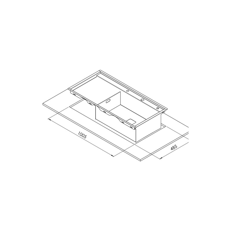 سینک ظرفشویی استیل توکار یک لگنه کن مدل BCN305