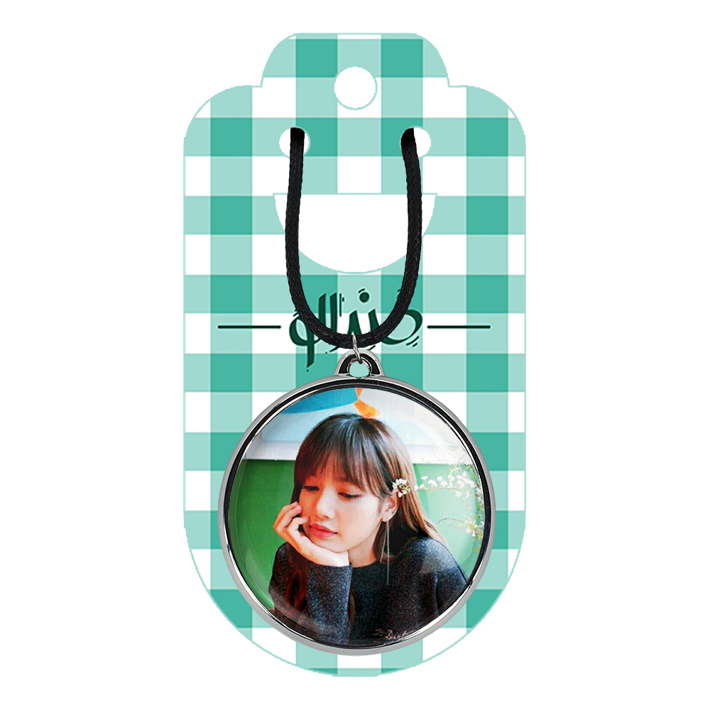 گردنبند خندالو مدل لیسا بلک پینک کد 1432614323